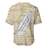 Toni Morrison Baseball Jersey Handwritten Manuscript Powerful Portrait with Feather Pen Quote - Wonder Print Shop