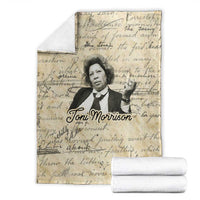Toni Morrison Blanket Handwritten Manuscript Powerful Portrait with Feather Pen Quote - Wonder Print Shop