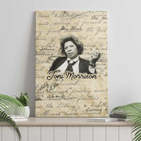 Toni Morrison Canvas Wall Art Handwritten Manuscript Powerful Portrait with Feather Pen Quote - Wonder Print Shop