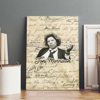Toni Morrison Canvas Wall Art Handwritten Manuscript Powerful Portrait with Feather Pen Quote - Wonder Print Shop