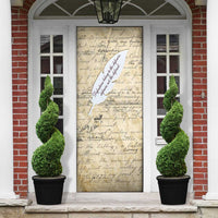 Toni Morrison Door Cover Handwritten Manuscript Powerful Portrait with Feather Pen Quote - Wonder Print Shop