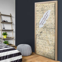 Toni Morrison Door Cover Handwritten Manuscript Powerful Portrait with Feather Pen Quote - Wonder Print Shop