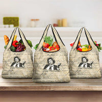 Toni Morrison Grocery Bag Handwritten Manuscript Powerful Portrait with Feather Pen Quote - Wonder Print Shop