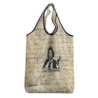 Toni Morrison Grocery Bag Handwritten Manuscript Powerful Portrait with Feather Pen Quote - Wonder Print Shop