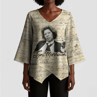 Toni Morrison Kimono Sleeve Blouse Handwritten Manuscript Powerful Portrait with Feather Pen Quote - Wonder Print Shop