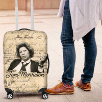 Toni Morrison Luggage Cover Handwritten Manuscript Powerful Portrait with Feather Pen Quote - Wonder Print Shop