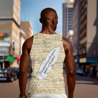 Toni Morrison Men Tank Top Handwritten Manuscript Powerful Portrait with Feather Pen Quote - Wonder Print Shop