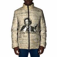 Toni Morrison Padded Jacket Handwritten Manuscript Powerful Portrait with Feather Pen Quote - Wonder Print Shop