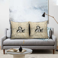 Toni Morrison Pillow Cover Handwritten Manuscript Powerful Portrait with Feather Pen Quote - Wonder Print Shop