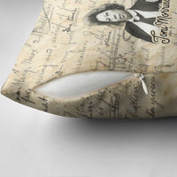 Toni Morrison Pillow Cover Handwritten Manuscript Powerful Portrait with Feather Pen Quote - Wonder Print Shop