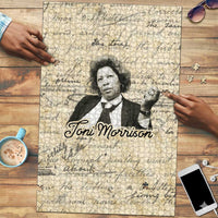 Toni Morrison Puzzle Handwritten Manuscript Powerful Portrait with Feather Pen Quote - Wonder Print Shop