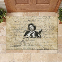 Toni Morrison Rubber Doormat Handwritten Manuscript Powerful Portrait with Feather Pen Quote - Wonder Print Shop