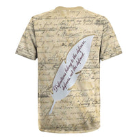 Toni Morrison Rugby Jersey Handwritten Manuscript Powerful Portrait with Feather Pen Quote - Wonder Print Shop