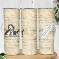 Toni Morrison Skinny Tumbler Handwritten Manuscript Powerful Portrait with Feather Pen Quote - Wonder Print Shop