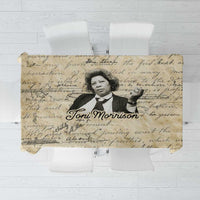 Toni Morrison Tablecloth Handwritten Manuscript Powerful Portrait with Feather Pen Quote - Wonder Print Shop