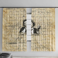 Toni Morrison Window Curtain Handwritten Manuscript Powerful Portrait with Feather Pen Quote - Wonder Print Shop