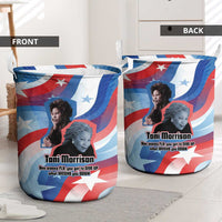 Toni Morrison Laundry Basket Abstract Wings Design Empowering Quote Dual Portrait Celebration of Literary Freedom - Wonder Print Shop