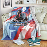 Toni Morrison Blanket Abstract Wings Design Empowering Quote Dual Portrait Celebration of Literary Freedom - Wonder Print Shop