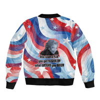 Toni Morrison Bomber Jacket Abstract Wings Design Empowering Quote Dual Portrait Celebration of Literary Freedom - Wonder Print Shop