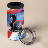 Toni Morrison 4 in 1 Can Cooler Tumbler Abstract Wings Design Empowering Quote Dual Portrait Celebration of Literary Freedom - Wonder Print Shop
