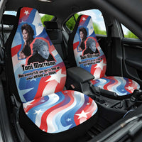 Toni Morrison Car Seat Cover Abstract Wings Design Empowering Quote Dual Portrait Celebration of Literary Freedom - Wonder Print Shop