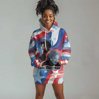 Toni Morrison Hoodie Dress Abstract Wings Design Empowering Quote Dual Portrait Celebration of Literary Freedom - Wonder Print Shop
