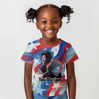 Toni Morrison Kid T shirt Abstract Wings Design Empowering Quote Dual Portrait Celebration of Literary Freedom - Wonder Print Shop