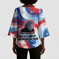 Toni Morrison Kimono Sleeve Blouse Abstract Wings Design Empowering Quote Dual Portrait Celebration of Literary Freedom - Wonder Print Shop