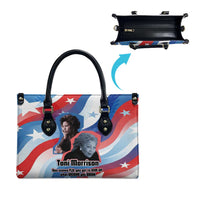Toni Morrison Leather Bag Abstract Wings Design Empowering Quote Dual Portrait Celebration of Literary Freedom - Wonder Print Shop