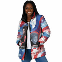 Toni Morrison Padded Jacket Abstract Wings Design Empowering Quote Dual Portrait Celebration of Literary Freedom - Wonder Print Shop