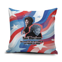 Toni Morrison Pillow Cover Abstract Wings Design Empowering Quote Dual Portrait Celebration of Literary Freedom - Wonder Print Shop