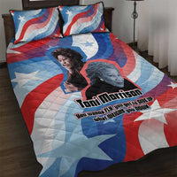 Toni Morrison Quilt Bed Set Abstract Wings Design Empowering Quote Dual Portrait Celebration of Literary Freedom - Wonder Print Shop