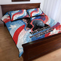 Toni Morrison Quilt Bed Set Abstract Wings Design Empowering Quote Dual Portrait Celebration of Literary Freedom - Wonder Print Shop