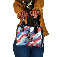 Toni Morrison Shoulder Handbag Abstract Wings Design Empowering Quote Dual Portrait Celebration of Literary Freedom - Wonder Print Shop