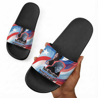 Toni Morrison Slide Sandals Abstract Wings Design Empowering Quote Dual Portrait Celebration of Literary Freedom - Wonder Print Shop