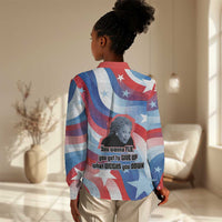 Toni Morrison Women Casual Shirt Abstract Wings Design Empowering Quote Dual Portrait Celebration of Literary Freedom - Wonder Print Shop