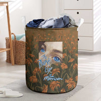 Toni Morrison Laundry Basket Floral Themed Design Featuring The Bluest Eye Cover Art Thought-Provoking Quote - Wonder Print Shop