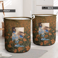 Toni Morrison Laundry Basket Floral Themed Design Featuring The Bluest Eye Cover Art Thought-Provoking Quote - Wonder Print Shop