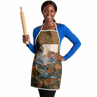 Toni Morrison Apron Floral Themed Design Featuring The Bluest Eye Cover Art Thought-Provoking Quote - Wonder Print Shop