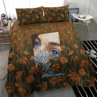 Toni Morrison Bedding Set Floral Themed Design Featuring The Bluest Eye Cover Art Thought-Provoking Quote - Wonder Print Shop
