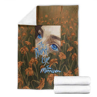 Toni Morrison Blanket Floral Themed Design Featuring The Bluest Eye Cover Art Thought-Provoking Quote - Wonder Print Shop