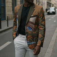 Toni Morrison Blazer Floral Themed Design Featuring The Bluest Eye Cover Art Thought-Provoking Quote - Wonder Print Shop
