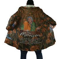 Toni Morrison Cloak Floral Themed Design Featuring The Bluest Eye Cover Art Thought-Provoking Quote - Wonder Print Shop