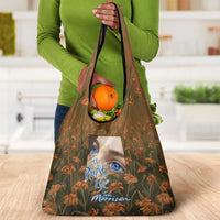 Toni Morrison Grocery Bag Floral Themed Design Featuring The Bluest Eye Cover Art Thought-Provoking Quote - Wonder Print Shop