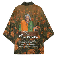 Toni Morrison Kimono Floral Themed Design Featuring The Bluest Eye Cover Art Thought-Provoking Quote - Wonder Print Shop