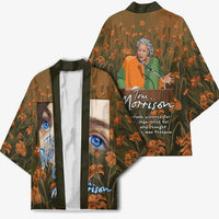 Toni Morrison Kimono Floral Themed Design Featuring The Bluest Eye Cover Art Thought-Provoking Quote - Wonder Print Shop