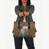 Toni Morrison Leather Bag Floral Themed Design Featuring The Bluest Eye Cover Art Thought-Provoking Quote - Wonder Print Shop