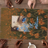 Toni Morrison Puzzle Floral Themed Design Featuring The Bluest Eye Cover Art Thought-Provoking Quote - Wonder Print Shop