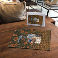 Toni Morrison Puzzle Floral Themed Design Featuring The Bluest Eye Cover Art Thought-Provoking Quote - Wonder Print Shop