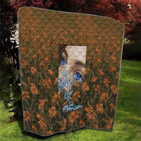 Toni Morrison Quilt Floral Themed Design Featuring The Bluest Eye Cover Art Thought-Provoking Quote - Wonder Print Shop